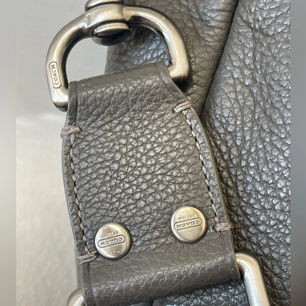 Coach Gray Leather Briefcase Bag